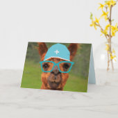 Dr. Llama Funny Get Well Karte (Gelbe Blume)