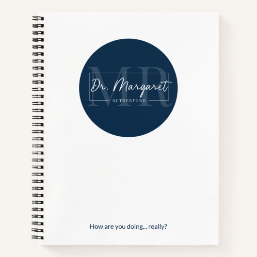 Dr. Margaret Journal - Soft oder Hard Cover - Blau Notizblock (Vorderseite)
