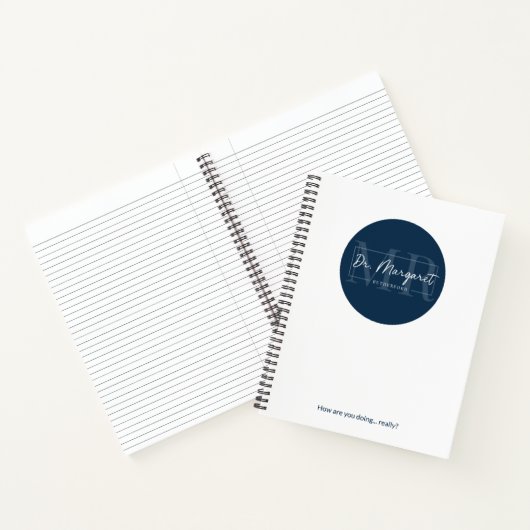 Dr. Margaret Journal - Soft oder Hard Cover - Blau Notizblock (Innenseite)
