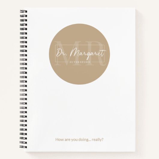 Dr Margaret Journal - Soft or Hard Cover - Tan Notizblock (Vorderseite)