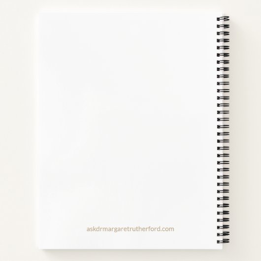 Dr Margaret Journal - Soft or Hard Cover - Tan Notizblock (Rückseite)