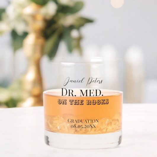 Dr. med Doktor Abschluss geschenk Whiskey Glas