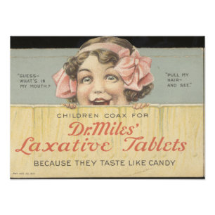 Dr Miles Laxative Tablets Ephemera Foto Print