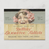 Dr Miles Laxative Tablets Ephemera Postkarte (Vorderseite)