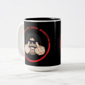 Dr. Missachtung Gewalt Speed Momentum T - Shirt Zweifarbige Tasse (Vorderseite Links)
