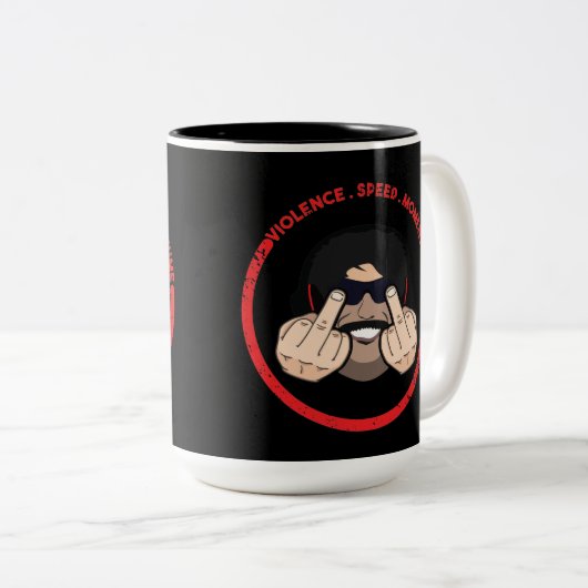 Dr. Missachtung Gewalt Speed Momentum T - Shirt Zweifarbige Tasse (VorderseiteRechts)