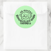 Dr. Monkey Round Stickers (Tasche)
