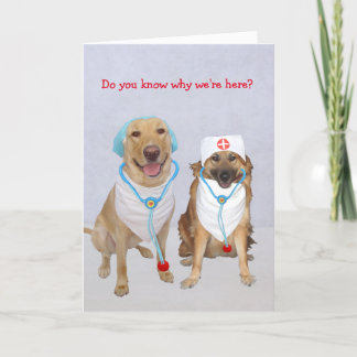 Dr. Moses und Krankenschwester Suzy Q gut werden Karte