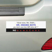 Dr. Obama Says Autoaufkleber (Auf Auto)