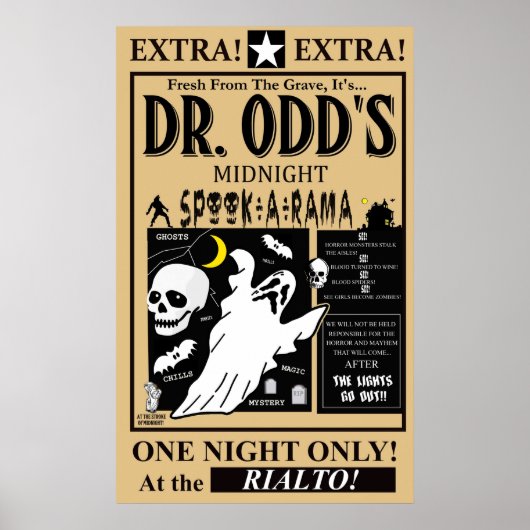 Dr. Odd's Spook-A-Rama Poster (Vorne)