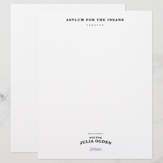 Dr. Ogden Stationery (Vorne/Hinten)