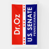 Dr. Oz US Senat Pennsylvania Banner (Vertikal)