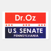 Dr. Oz US Senat Pennsylvania Rechteckiger Aufkleber (Vorderseite)