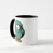 Dr. Penguin Cartoon medizinisch Tasse (Vorderseite Links)