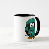 Dr. Penguin Cartoon medizinisch Tasse (VorderseiteRechts)
