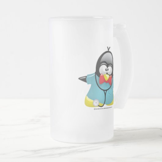 Dr. Penguin Mattglas Bierglas (VorderseiteRechts)