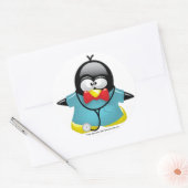 Dr. Penguin Runder Aufkleber (Umschlag)