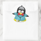 Dr. Penguin Runder Aufkleber (Tasche)