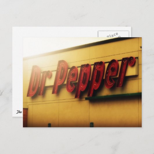 Dr. Pepper Zeichen Postkarte (Vorne/Hinten)