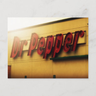 Dr. Pepper Zeichen Postkarte