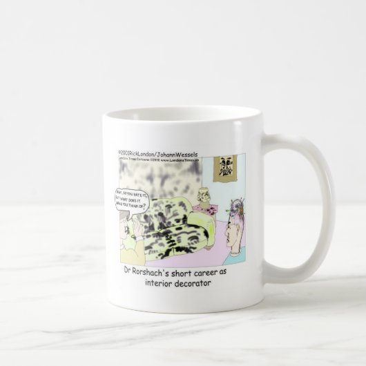 Dr. Roarscach Innendekorator Funny T-Shirts & Gift Kaffeetasse (Rechts)