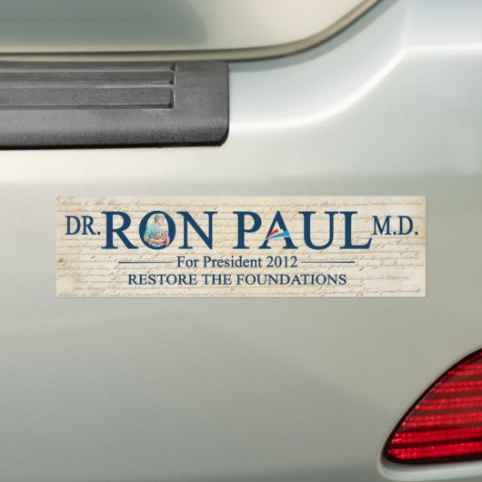 Dr. Ron Paul MD für Präsidenten 2012 Autoaufkleber (Auf Auto)