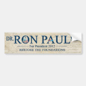 Dr. Ron Paul MD für Präsidenten 2012 Autoaufkleber (Vorne)