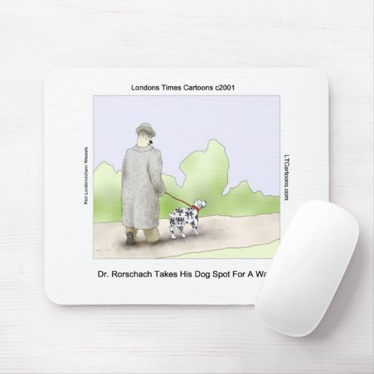 Dr. Rorschach nimmt Dog Spot 4 A Walk Funny Mousepad (Mit Mouse)