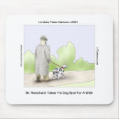 Dr. Rorschach nimmt Dog Spot 4 A Walk Funny Mousepad (Vorne)