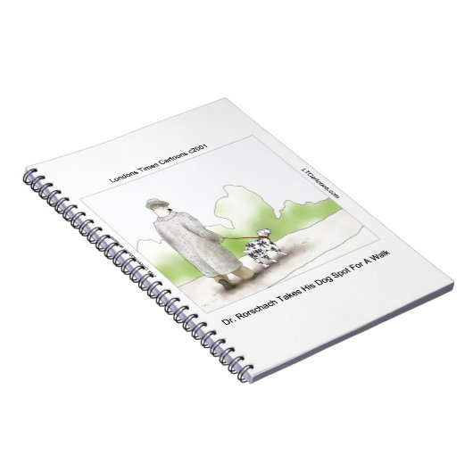 Dr. Rorschach nimmt Dog Spot 4 A Walk Funny Notizblock (Rechte Seite)
