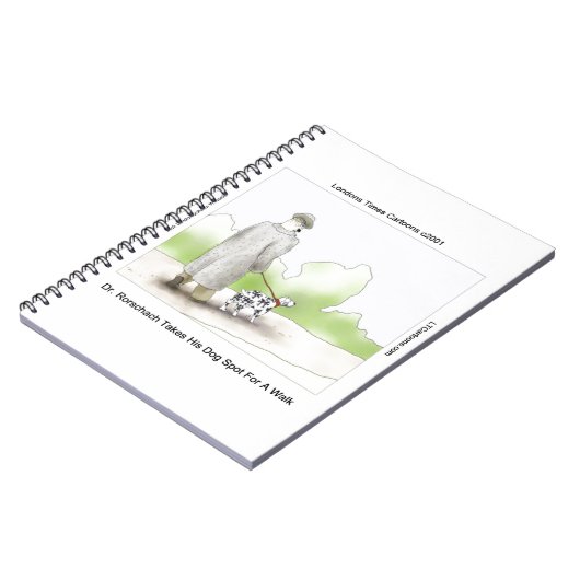 Dr. Rorschach nimmt Dog Spot 4 A Walk Funny Notizblock (Linke Seite)