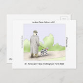Dr. Rorschach nimmt Dog Spot 4 A Walk Funny Postkarte (Vorne/Hinten)
