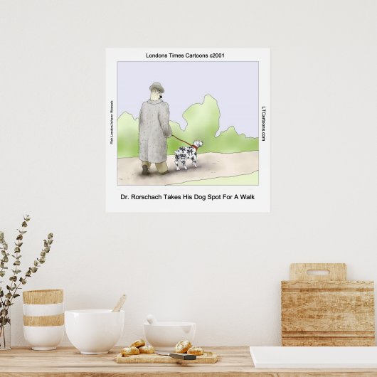 Dr. Rorschach nimmt Dog Spot 4 A Walk Poster (Küche)