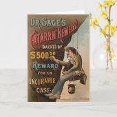 Dr. Sages "Catarrh Remedy" Karte (Gelbe Blume)