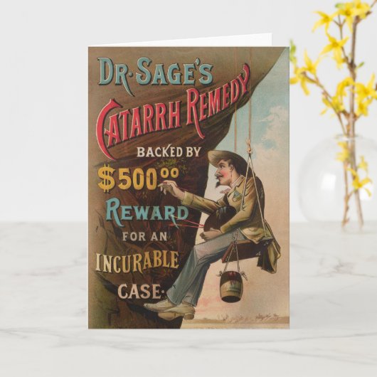 Dr. Sages "Catarrh Remedy" Karte (Gelbe Blume)
