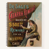Dr. Sages "Catarrh Remedy" Notizblock (Vorderseite)