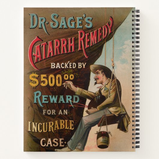 Dr. Sages "Catarrh Remedy" Notizblock (Rückseite)