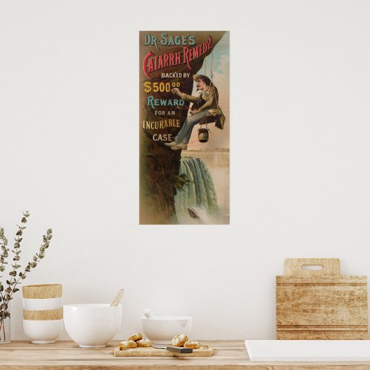 Dr. Sages "Catarrh Remedy" Poster (Küche)