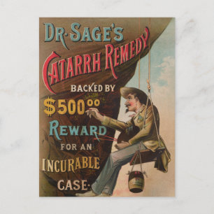 Dr. Sage's Katarrh-Mittel Postkarte