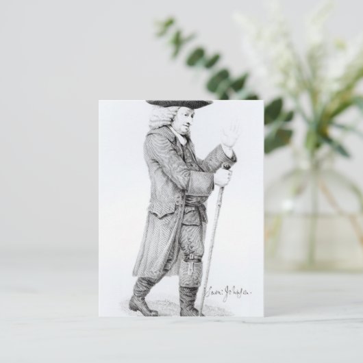 Dr. Samuel Johnson Postkarte (Stehend Vorderseite)