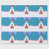 dr santa claus covide Weihnachten Gesichtsmaske Ar Geschenkpapier (Flach)