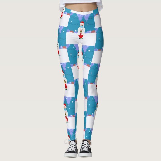 dr santa claus covide Weihnachten Gesichtsmaske Ar Leggings (Vorderseite)