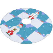 dr santa claus covide Weihnachten Gesichtsmaske Ar Polyester Weihnachtsbaumdecke (Schrägansicht)