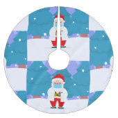 dr santa claus covide Weihnachten Gesichtsmaske Ar Polyester Weihnachtsbaumdecke (Vorderseite)