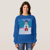 dr santa claus covide Weihnachten Gesichtsmaske Ar Sweatshirt (Vorne ganz)