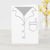 Dr. Scientist Labrador Coat Card - anpassbar! Karte (Gelbe Blume)