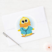 Dr. Scrubs Duck Runder Aufkleber (Umschlag)