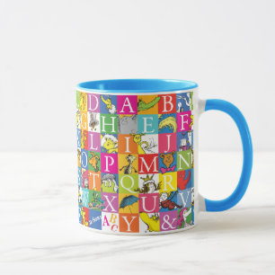 Dr. Seuss' ABC Farbige Blockbuchstaben-Muster Tasse