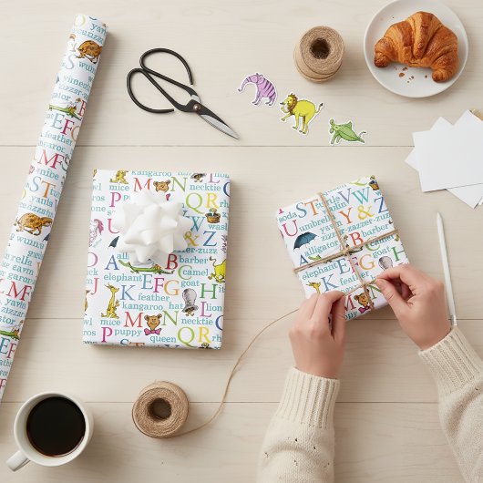 Dr. Seuss' ABC-Muster mit Wörtern Geschenkpapier Set