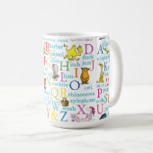 Dr. Seuss' ABC-Muster mit Wörtern Kaffeetasse (VorderseiteRechts)
